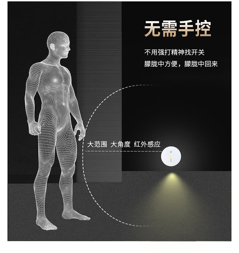 圓形嵌入式感應地腳燈